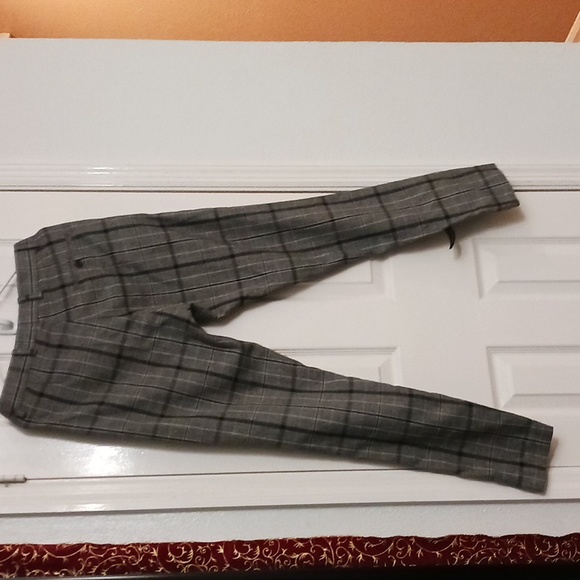 BoohooMAN Straight Gray & Black Pants - Picture 3 of 5